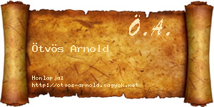 Ötvös Arnold névjegykártya